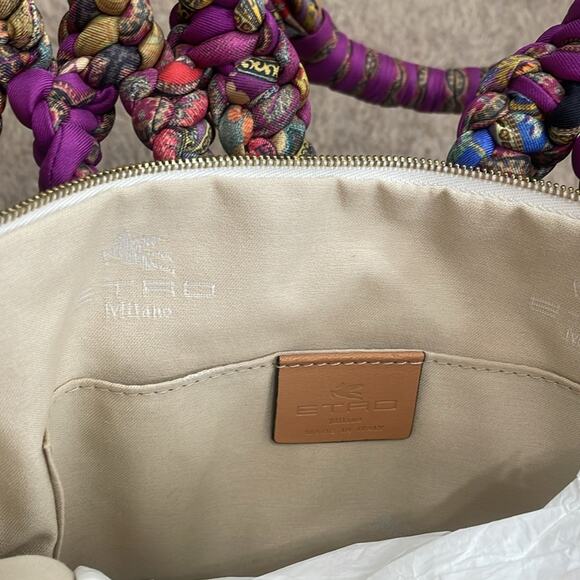Etro Silk Braided Shoulder Bag Dna Retails $3,010 Rare - Picture 14 of 15